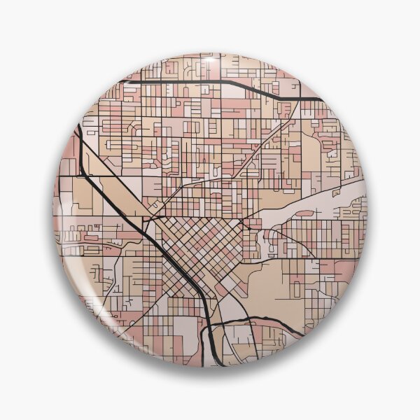 Item preview, Modesto Map Pattern in Soft Pink Pastels designed and sold by PatternMaps.