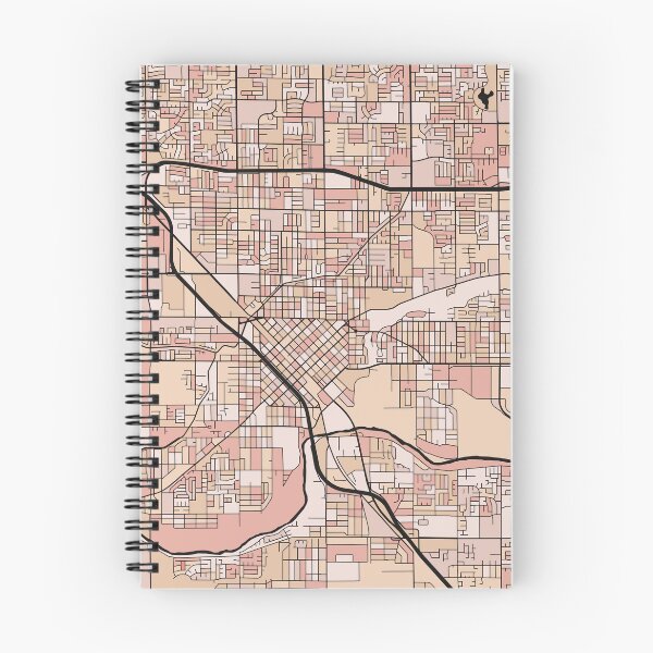 Item preview, Modesto Map Pattern in Soft Pink Pastels designed and sold by PatternMaps.