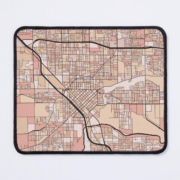 Item preview, Modesto Map Pattern in Soft Pink Pastels designed and sold by PatternMaps.
