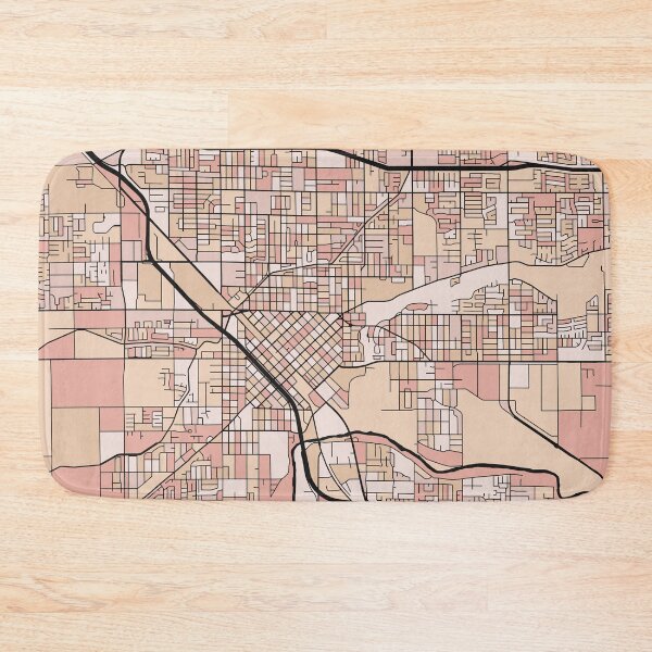 Item preview, Modesto Map Pattern in Soft Pink Pastels designed and sold by PatternMaps.