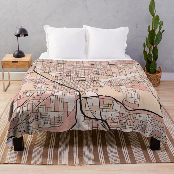 Item preview, Modesto Map Pattern in Soft Pink Pastels designed and sold by PatternMaps.