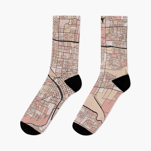 Item preview, Modesto Map Pattern in Soft Pink Pastels designed and sold by PatternMaps.