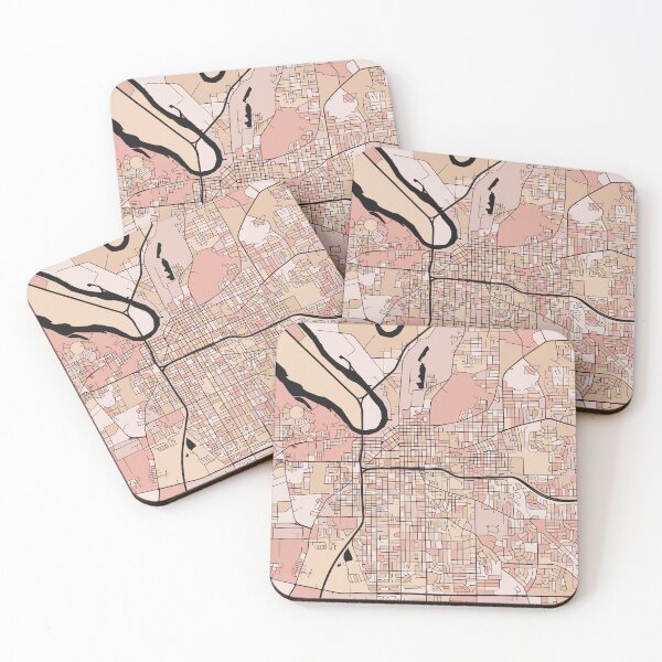 Item preview, Montgomery Map Pattern in Soft Pink Pastels designed and sold by PatternMaps.