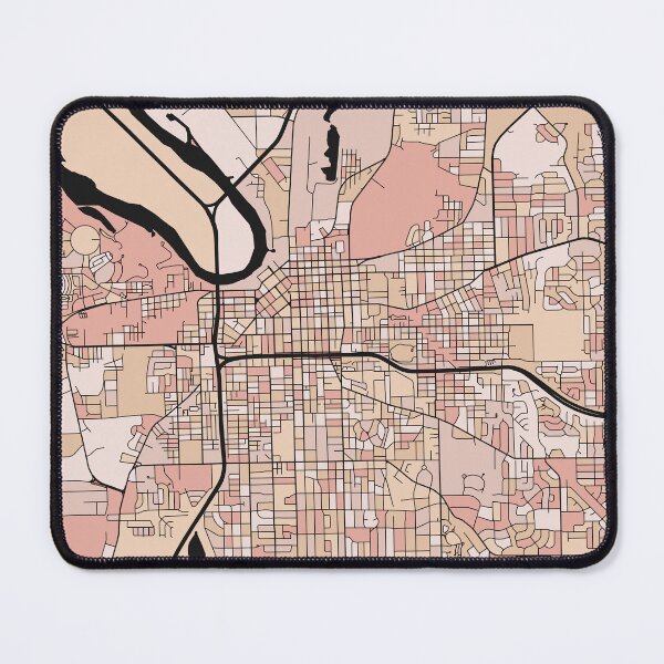 Item preview, Montgomery Map Pattern in Soft Pink Pastels designed and sold by PatternMaps.