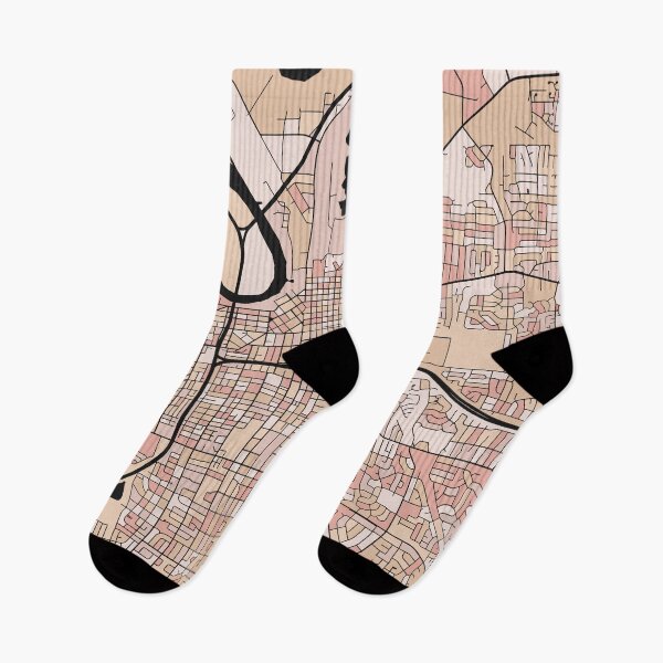 Item preview, Montgomery Map Pattern in Soft Pink Pastels designed and sold by PatternMaps.