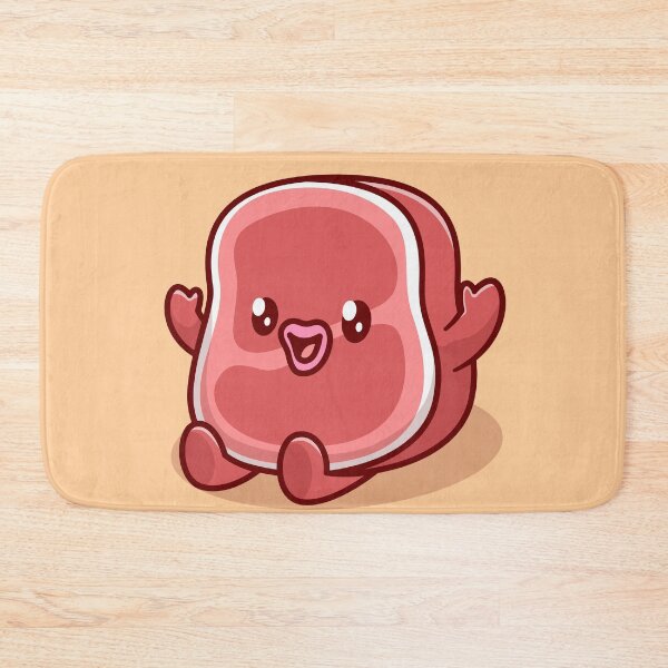 Item preview, Adorable Beef Steak Cartoon Vector Icon designed and sold by hjian8219.