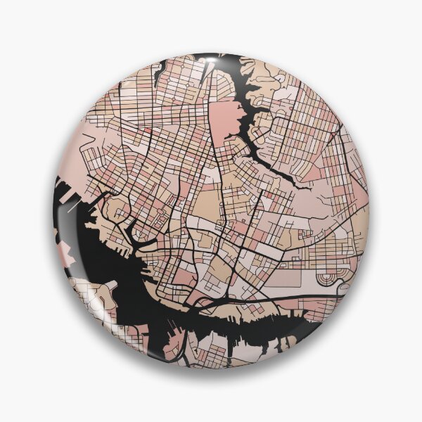 Item preview, Norfolk Map Pattern in Soft Pink Pastels designed and sold by PatternMaps.