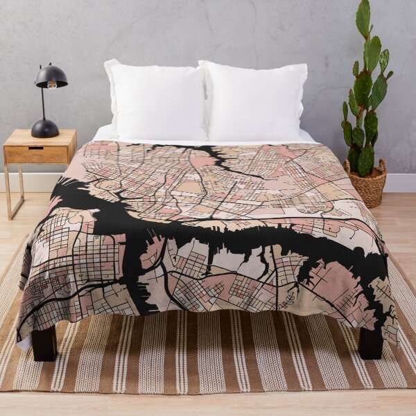 Item preview, Norfolk Map Pattern in Soft Pink Pastels designed and sold by PatternMaps.
