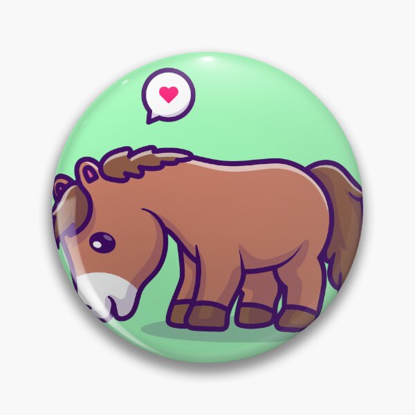 Item preview, Charming Horse Grazing Cartoon Vector Icon designed and sold by hjian8219.