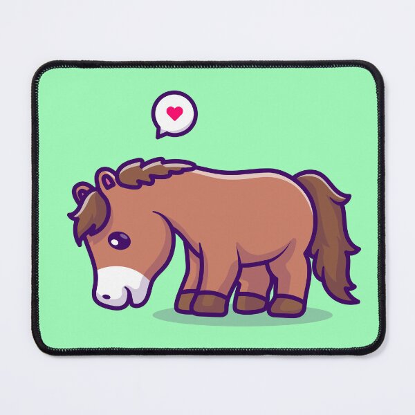 Item preview, Charming Horse Grazing Cartoon Vector Icon designed and sold by hjian8219.