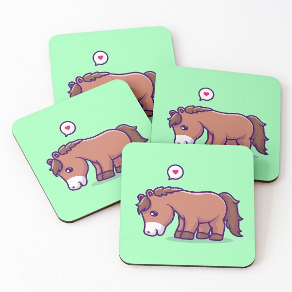 Item preview, Charming Horse Grazing Cartoon Vector Icon designed and sold by hjian8219.