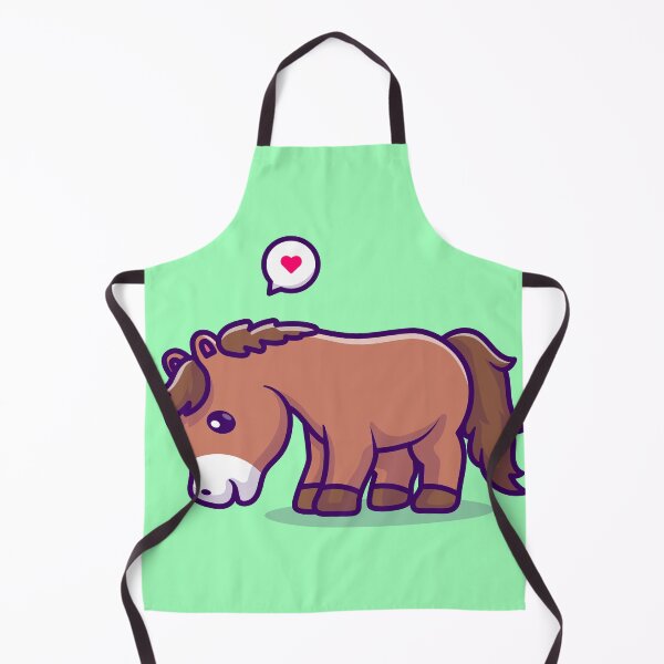 Item preview, Charming Horse Grazing Cartoon Vector Icon designed and sold by hjian8219.