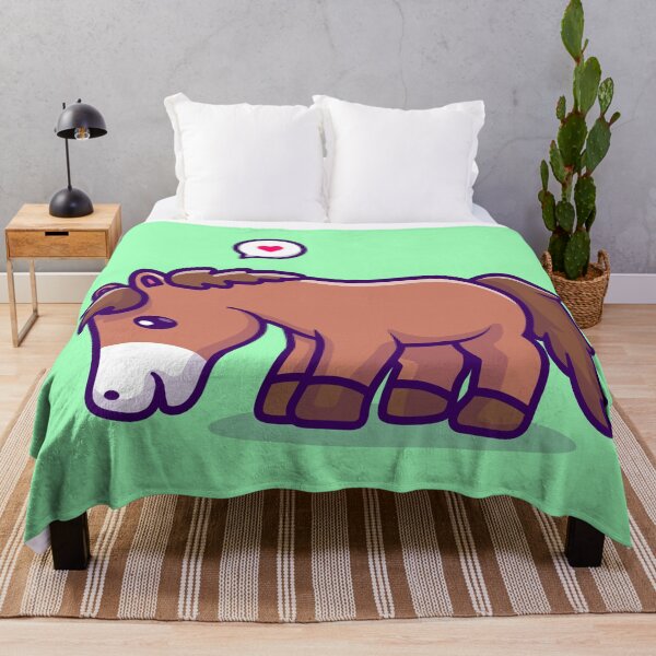 Item preview, Charming Horse Grazing Cartoon Vector Icon designed and sold by hjian8219.