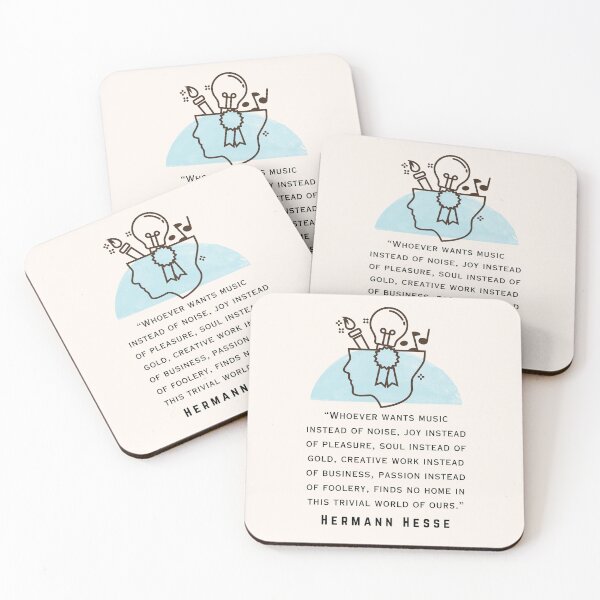 Item preview, Copy of Hermann Hesse quote: Whoever wants music instead of noise, joy instead of pleasure... finds no home in this trivial world of ours. designed and sold by artbleed.