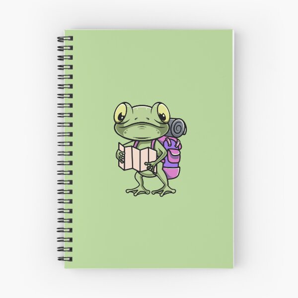 Item preview, Cute frog on an adventure cartoon illustration designed and sold by cubbone.