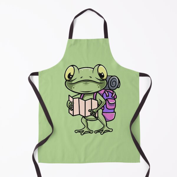 Item preview, Cute frog on an adventure cartoon illustration designed and sold by cubbone.