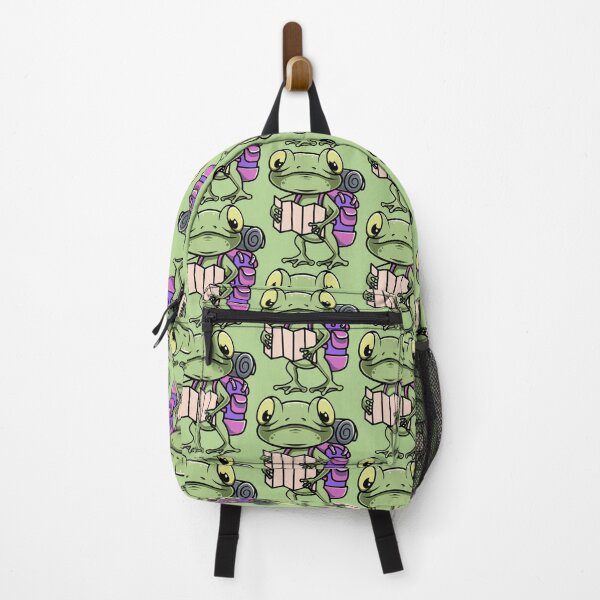 Item preview, Cute frog on an adventure cartoon illustration designed and sold by cubbone.