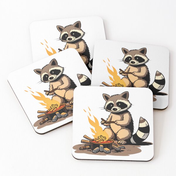 Item preview, Campfire racoon designed and sold by PawelNature.
