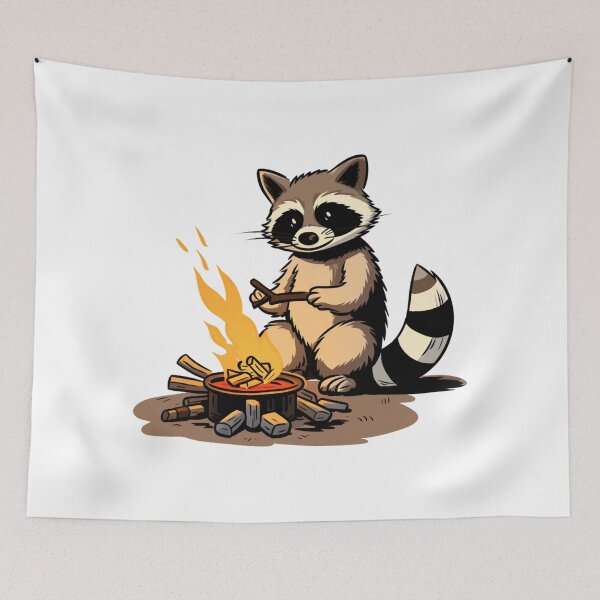 Item preview, Campfire racoon designed and sold by PawelNature.