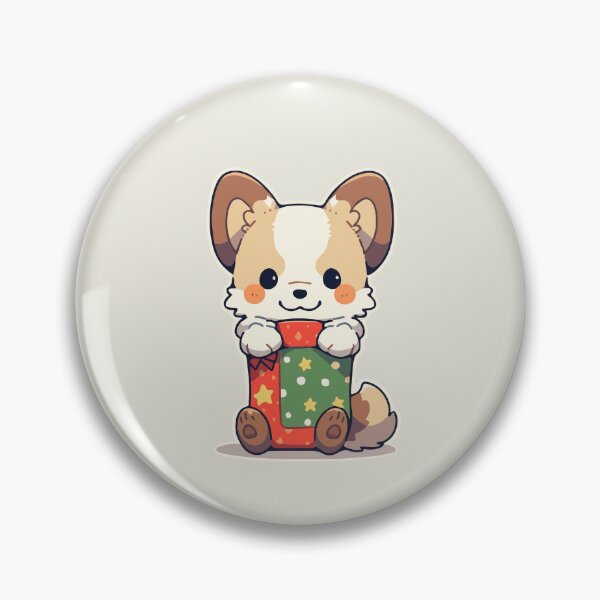 Artikelvorschau, Hund in einem geflickten Weihnachtsstrumpf entworfen und verkauft von etherElric.