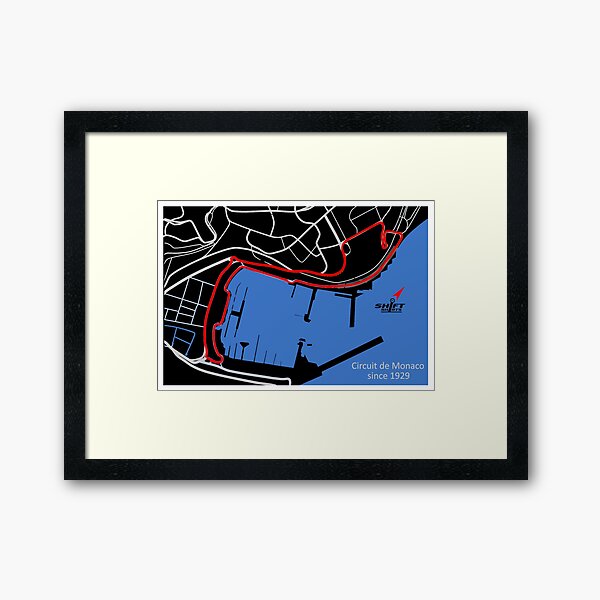 Shift Shirts High-End Stakes - Monaco GP F1 Racing Inspired Framed Art Print
