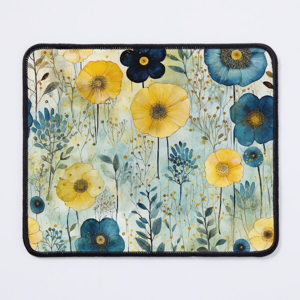 Item preview, Yellow and Blue Flowers designed and sold by BellaLawi.