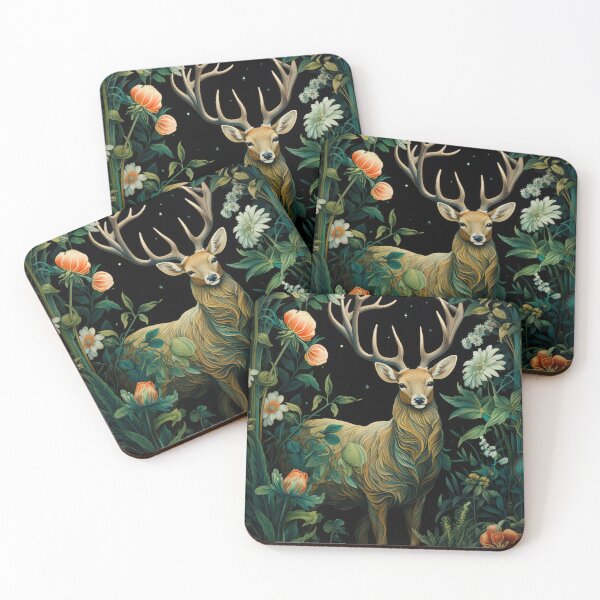 Item preview, Vintage Botanical Deer Painting designed and sold by VisionDuke.