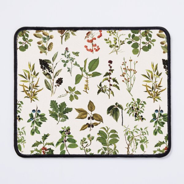 Item preview, Herbarium Vintage Forest Plant Chart Aesthetic Pattern designed and sold by Nature Hues.