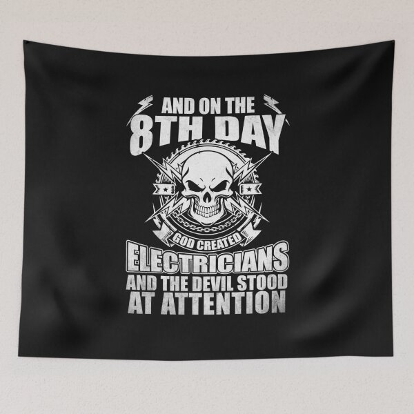 Item preview, And On The the Day God Created Electricians.png / Electricity  designed and sold by Tee Hub.