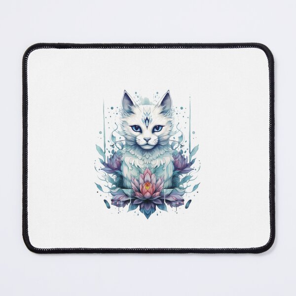 Item preview, Cat in lotus tattoo designed and sold by Nice En.