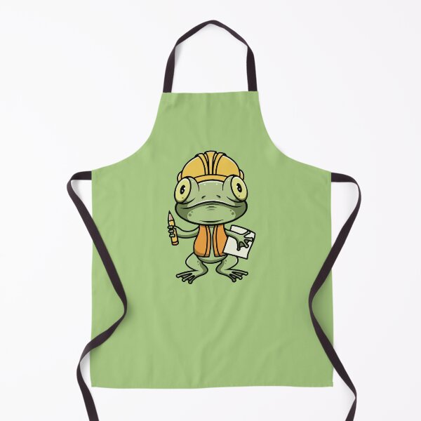 Item preview, Cute frog project workers cartoon illustration designed and sold by cubbone.