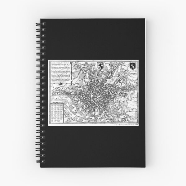 Item preview, Vintage Map of Ghent Belgium (1650) BW designed and sold by alleiga-ndstrom.