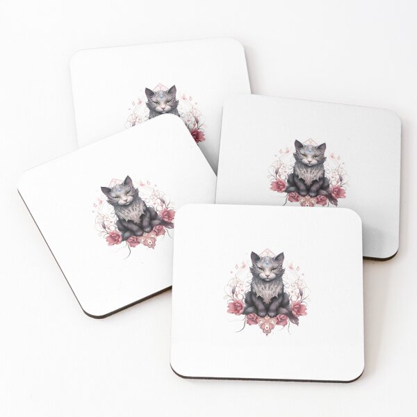 Item preview, Cat in lotus tattoo designed and sold by Nice En.