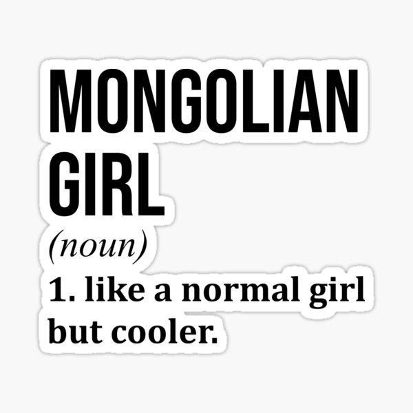 Aperçu de l'œuvre Définition de fille mongole Mongolie créée et vendue par XCIV.