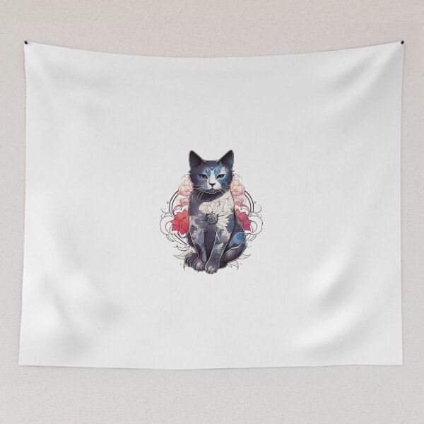 Item preview, Cat in lotus tattoo designed and sold by Nice En.