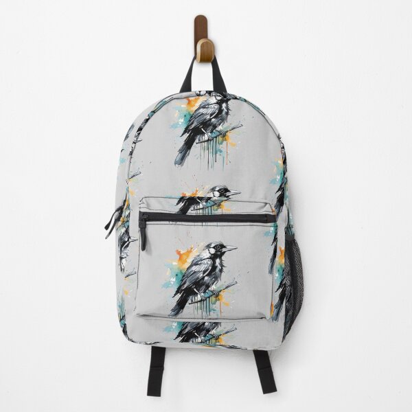Item preview, butcherbird, colorful bird illustration designed and sold by Niktarka.