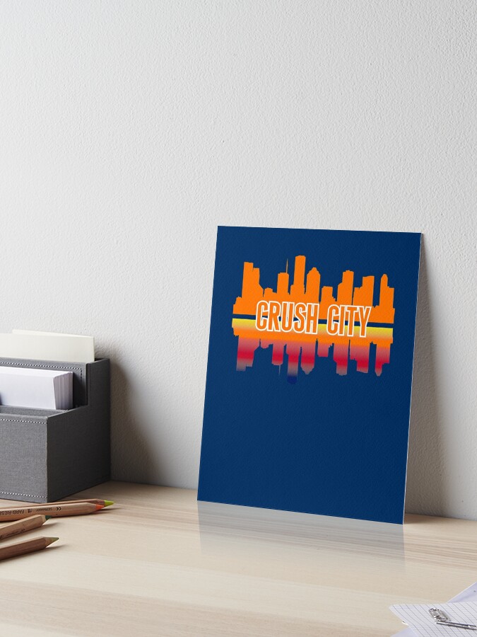 Houston Nickname Crush City Skyline | Art Board Print