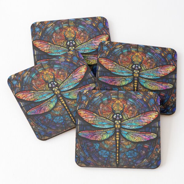 Item preview, Dragonfly Stained Glass Art designed and sold by druidwolfart.