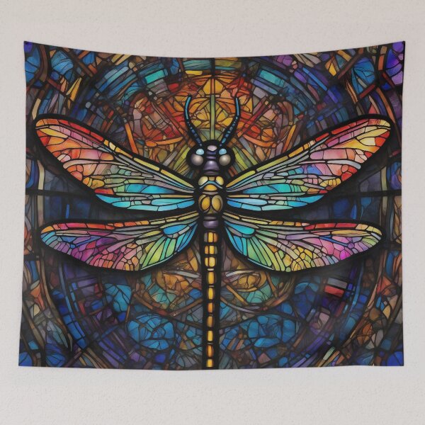 Item preview, Dragonfly Stained Glass Art designed and sold by druidwolfart.