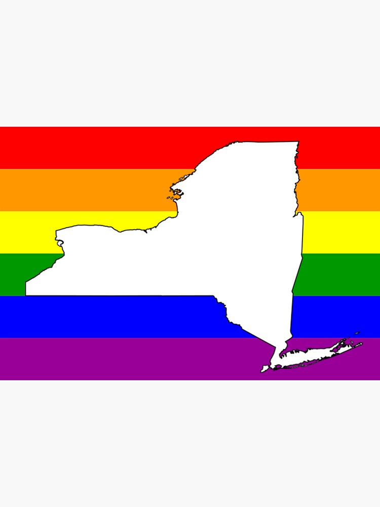 "Gay Pride New York Rainbow Flag LGBT Shirt" Sticker for Sale by