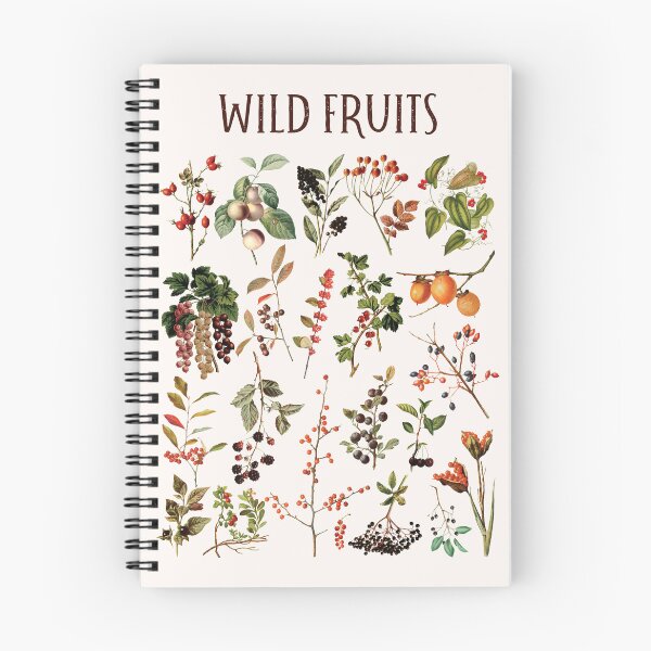 Item preview, Vintage Wild Fruit Chart Aesthetic Pattern designed and sold by Nature Hues.