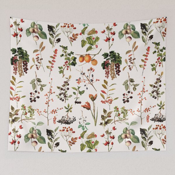 Item preview, Vintage Wild Fruit Chart Aesthetic Pattern designed and sold by Nature Hues.
