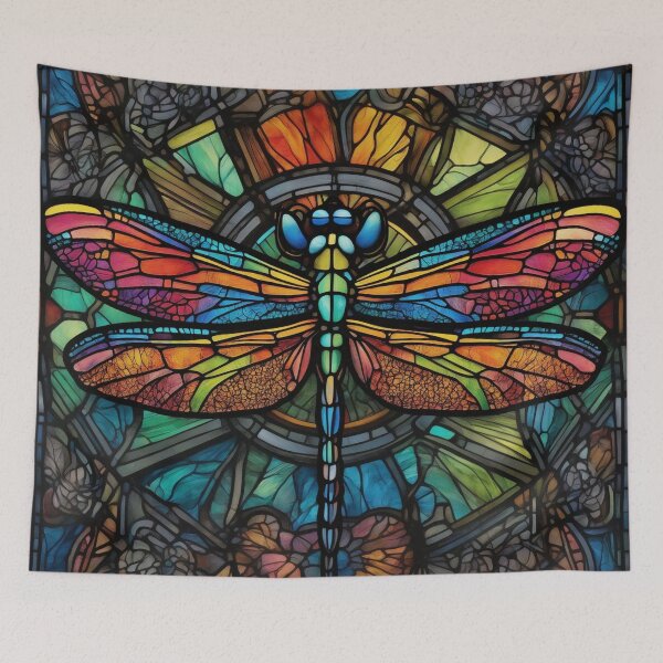 Item preview, Dragonfly Stained Glass Art designed and sold by druidwolfart.