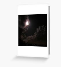 Clouds Find Moon Greeting Card