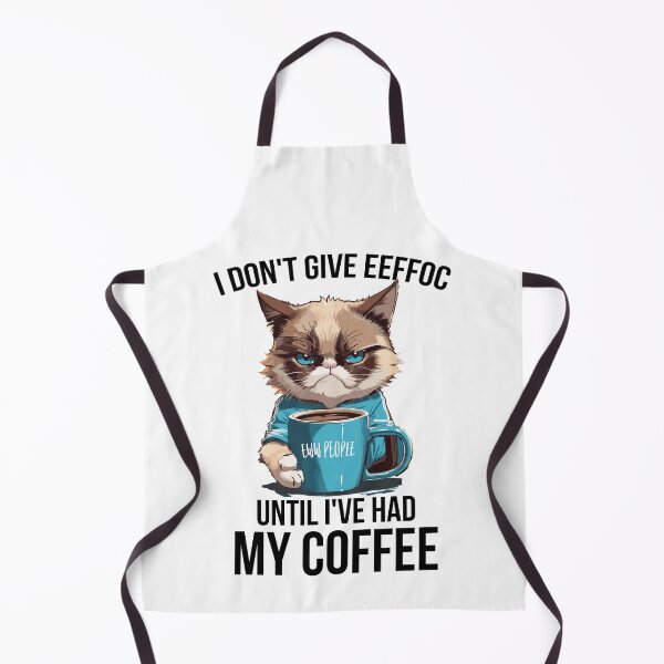 Item preview, I Don't Give Eeffoc Until I've Had My Coffee Eww People Grumpy Cat with Coffee designed and sold by Peculiarts.