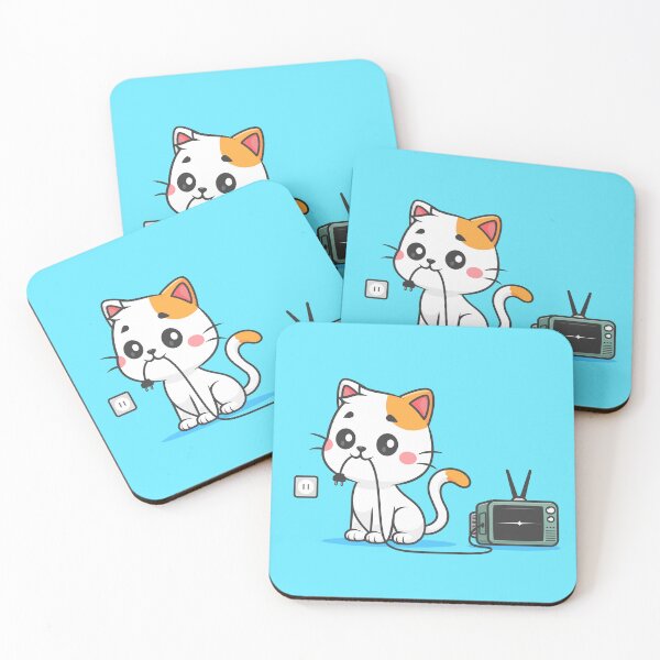 Item preview, Cute Cat Unplug Television Cable Cartoon Icon" designed and sold by hjian8219.