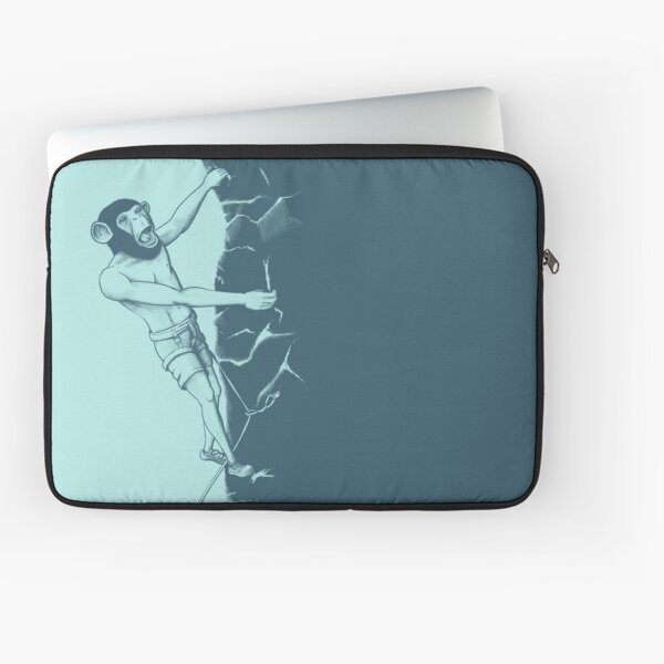 Monkey man climbing the wall Laptop Sleeve