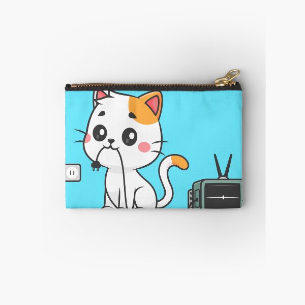 Item preview, Cute Cat Unplug Television Cable Cartoon Icon" designed and sold by hjian8219.