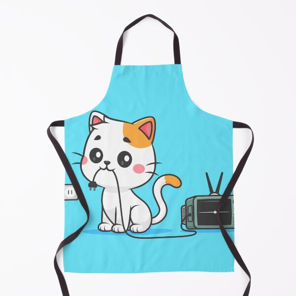 Item preview, Cute Cat Unplug Television Cable Cartoon Icon" designed and sold by hjian8219.