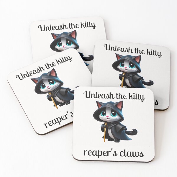 Item preview, Unleash the Kitty reaper's claws! Cat Reaper designed and sold by CuteCatsCoffee.